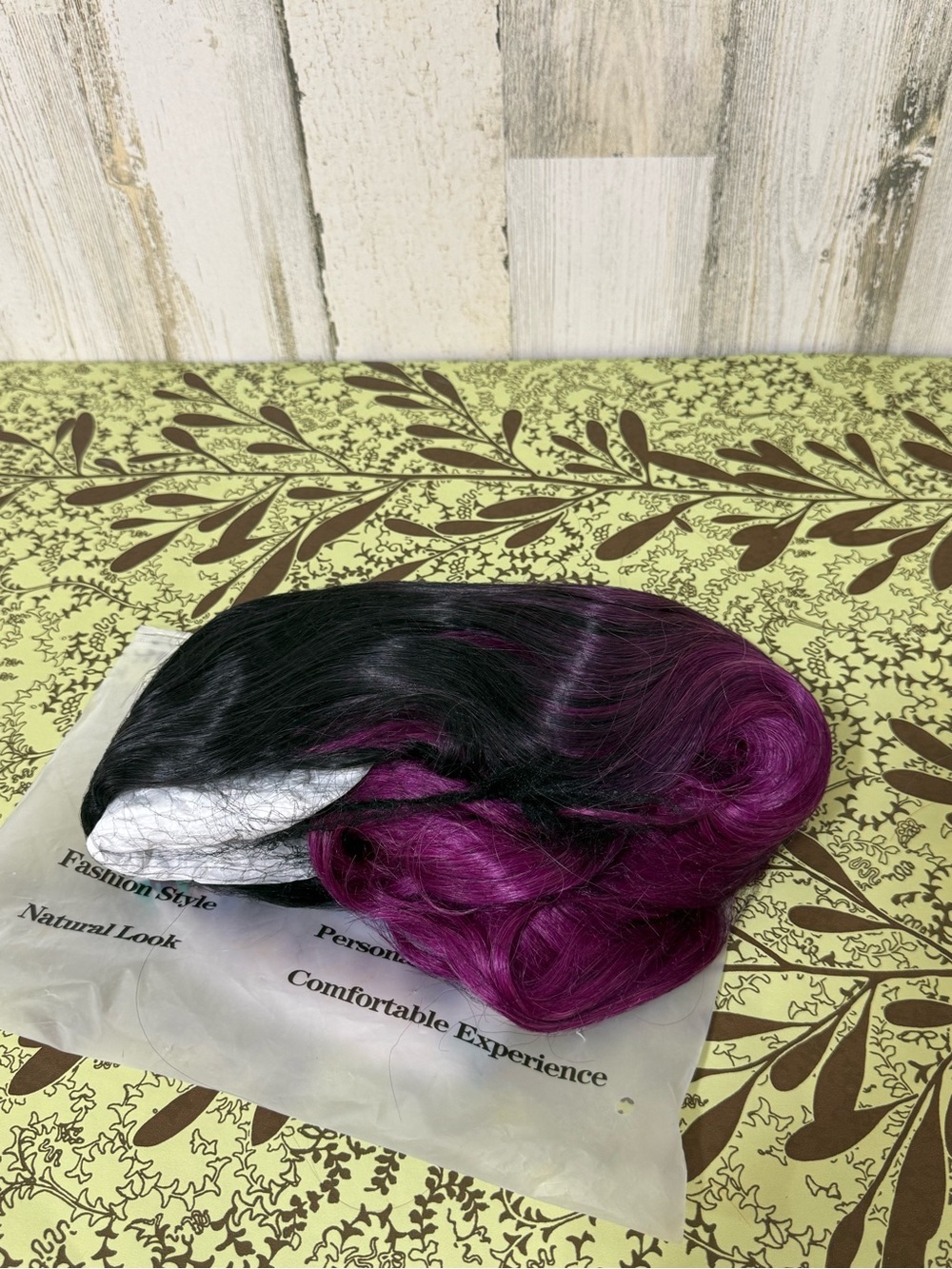 Black to Purple Ombre Long Wavy Women’s Wig - Picture 10 of 13